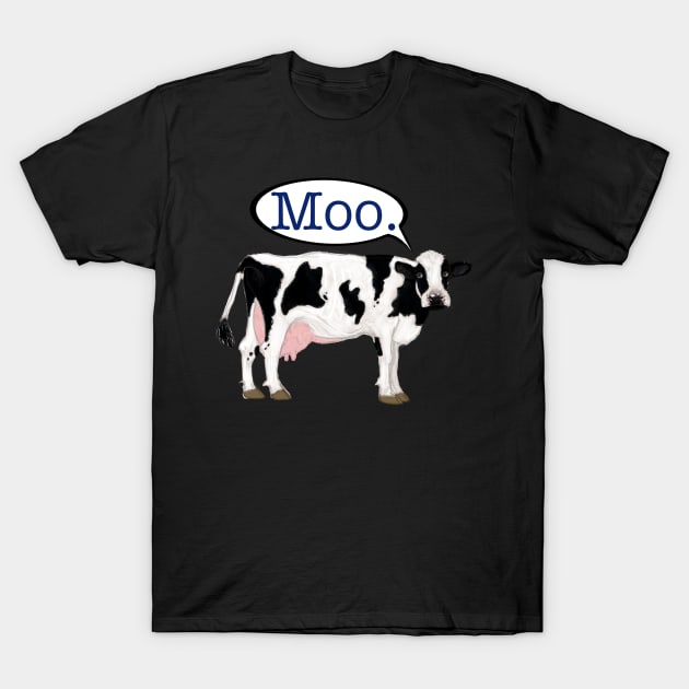 Moo Cow T-Shirt by AlexandraHallPinner